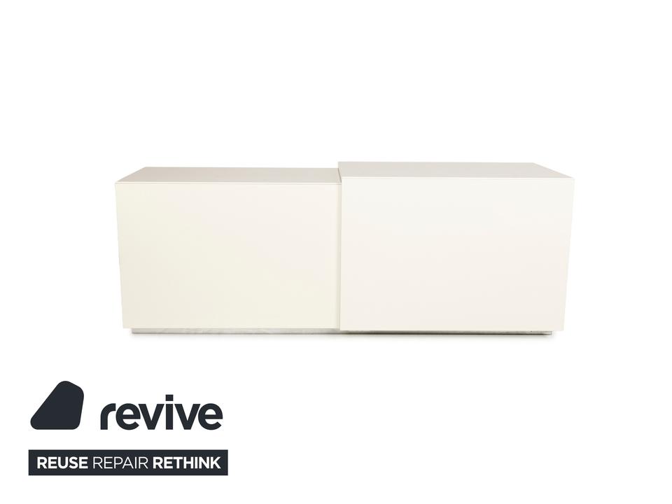 Hülsta Lilac Holz Sideboard Weiß Creme Hochglanz Funktion – Bild 14