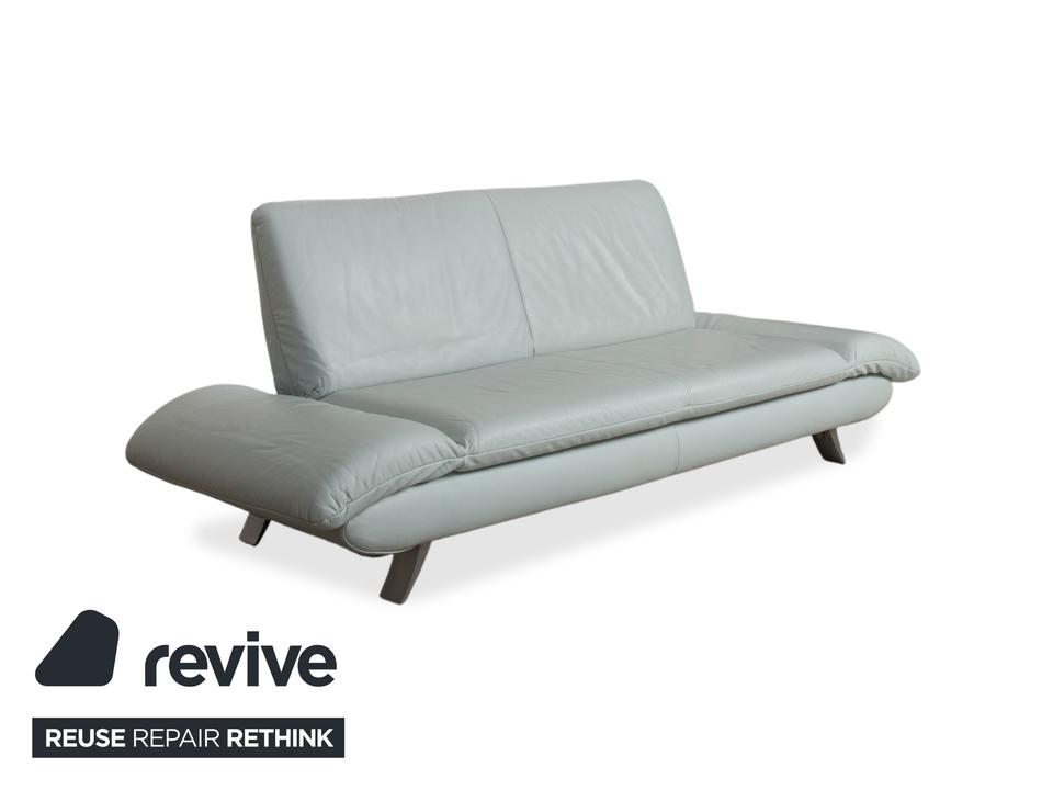 Koinor Rossini Leder Zweisitzer Blau Eisblau manuelle Funktion – Bild 3