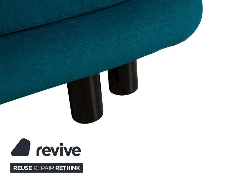 Ligne Roset Multy Stoff Dreisitzer Blau Pertol Orange manuelle – Bild 7