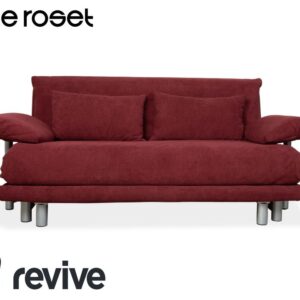 Ligne Roset Multy Dreisitzer Armlehnen Cord Stoff Rot manuelle ✨