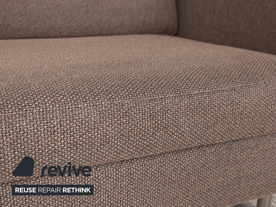 COR Conseta Stoff Zweisitzer Hocker Grau Braun Sofa Couch – Bild 6