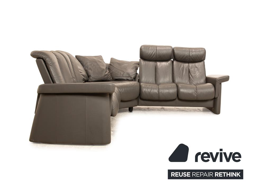 Stressless Legend Leder Ecksofa Schwarz manuelle Funktion Sofa – Bild 12