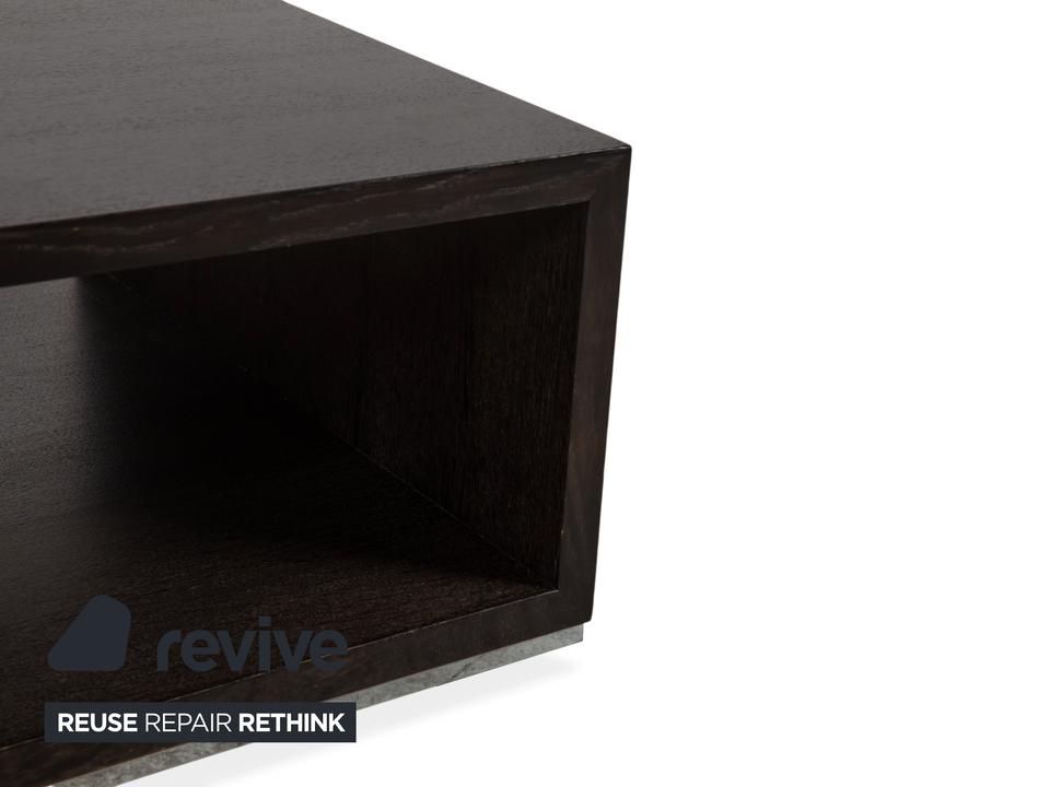 Rolf Benz Holz Couchtisch Schwarz Dunkelbraun Chrom – Bild 3