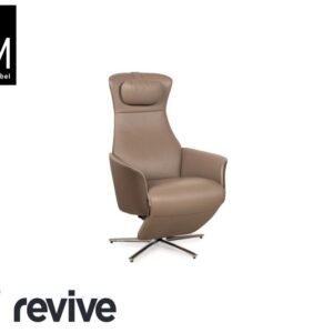 FSM Cleo (FM 0330) Leder Sessel Taupe Grau Braun Relaxsessel