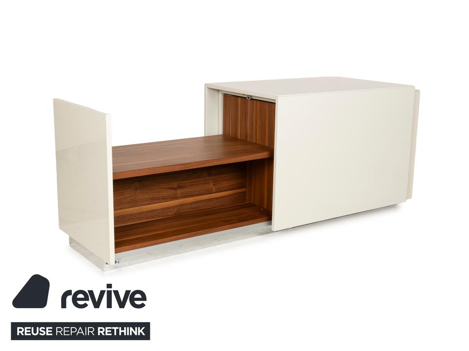 Hülsta Lilac Holz Sideboard Weiß Creme Hochglanz Funktion – Bild 4