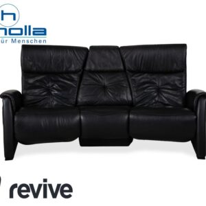 Himolla Trapez Leder Dreisitzer Heimkino Schwarz manuelle