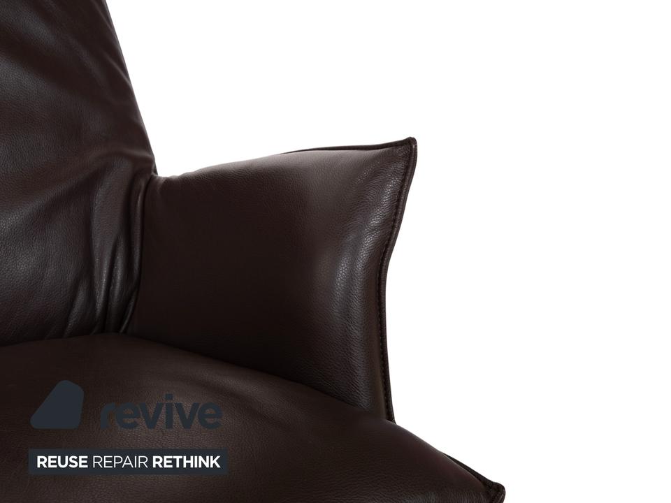 Koinor Fenja Zweisitzer Leder Sofa Braun Couch manuelle Funktion – Bild 5