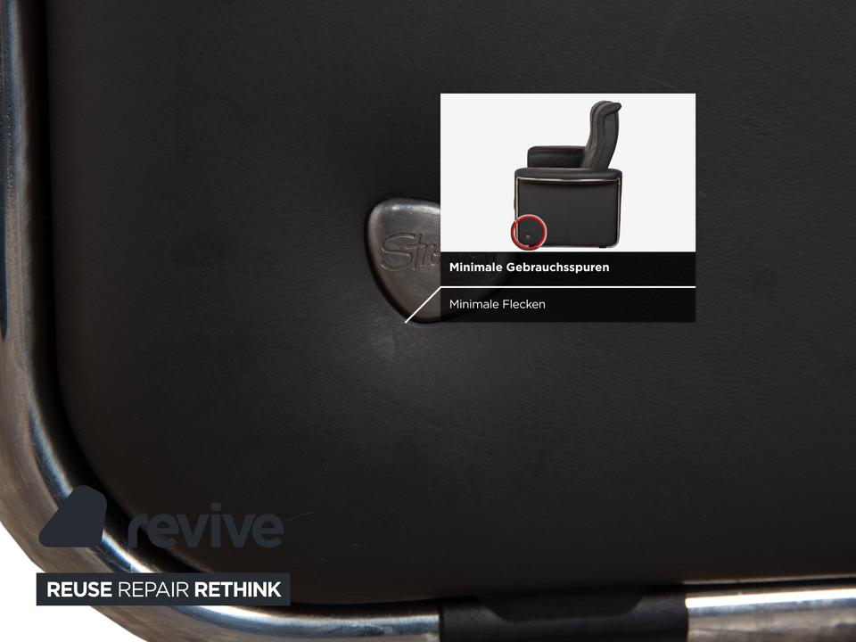 Stressless Soul Leder Dreisitzer Zweisitzer Dunkelgrau Anthrazit – Bild 18