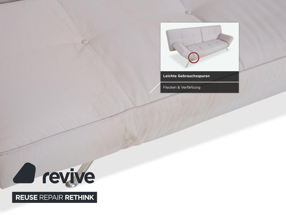 Ligne Roset Smala Dreisitzer Stoff Sofa Hellgrau Schlafsofa – Bild 9