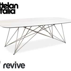 Cattelan Italia Gordon Naturstein Esstisch Creme Esszimmer Metall