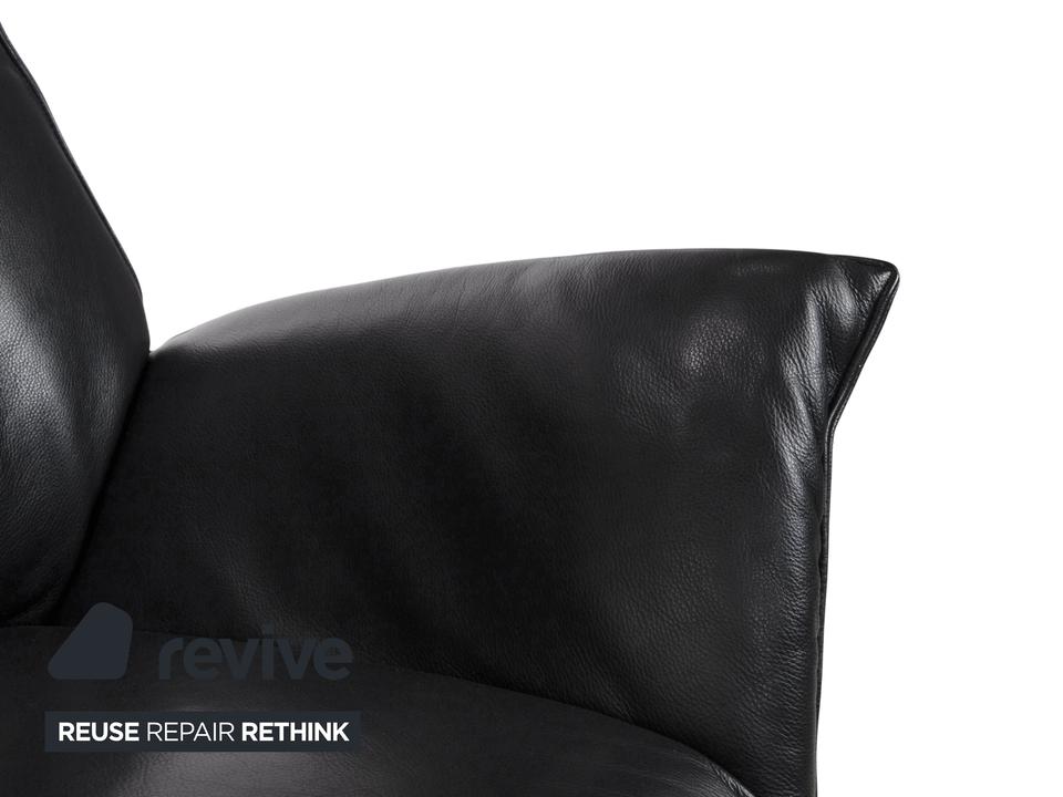 Koinor Evita Leder Zweisitzer Schwarz elektrische Funktion Sofa – Bild 6