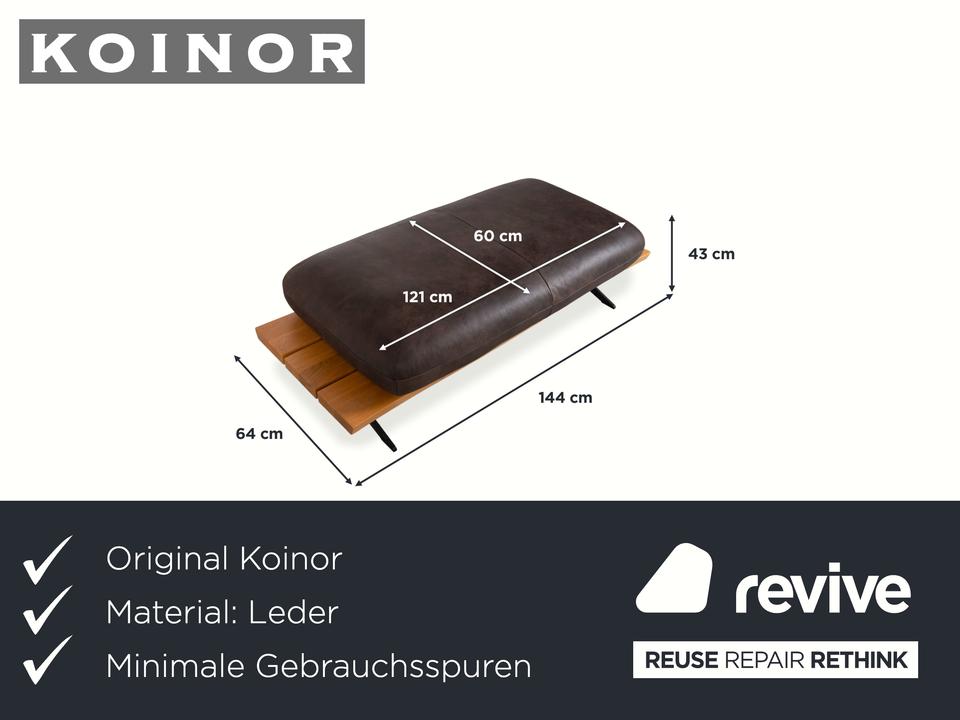 Koinor Marylin Leder Hocker Schoko Braun manuelle Funktion – Bild 2
