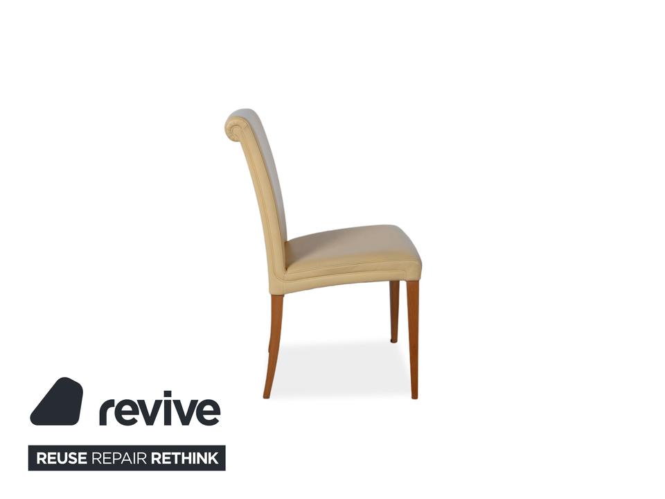 8er Garnitur Poltrona Frau Vittoria Leder Holz Gelb – Bild 9