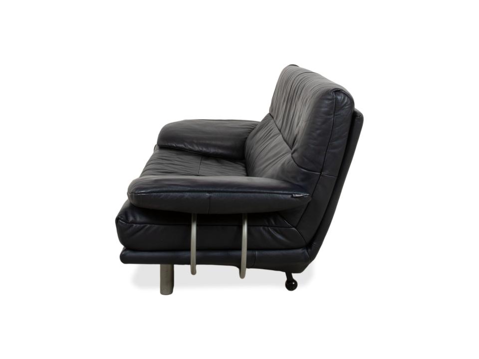 Rolf Benz BMP 418 Leder Zweisitzer Blau Dunkelblau Sofa Couch – Bild 15