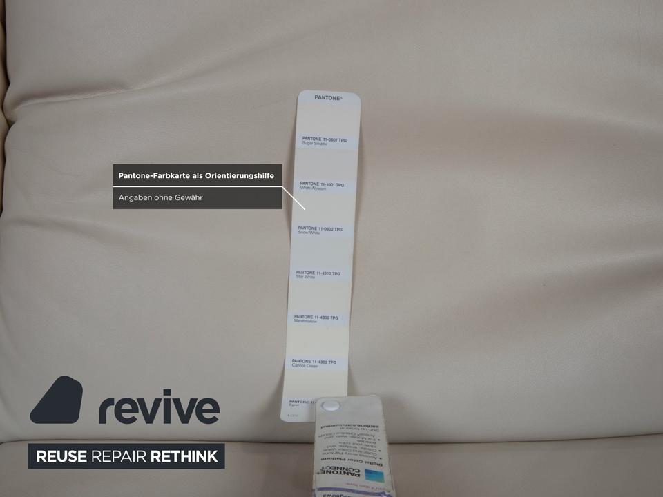 Koinor Rivoli Leder Zweisitzer Creme Weiß Grau Greige manuelle – Bild 15