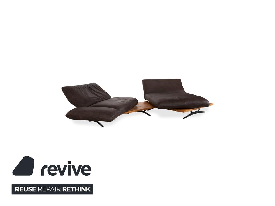 Koinor Marylin Leder Ecksofa Hocker Schoko Braun manuelle – Bild 8