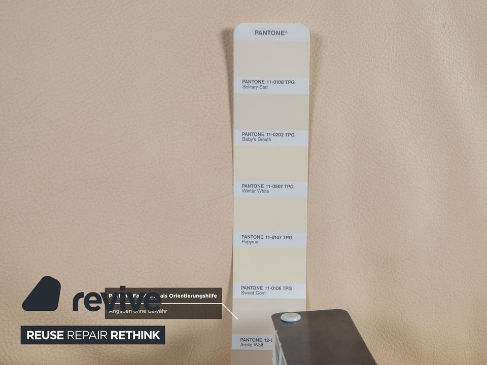 6er Garnitur Poltrona Frau Vittoria Leder Stuhl Creme – Bild 8