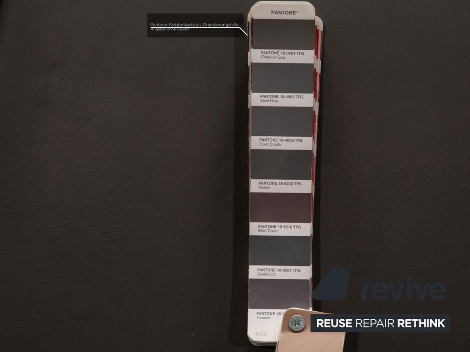 Himolla Cumuly Leder Sofa Grau Dreisitzer Couch – Bild 8