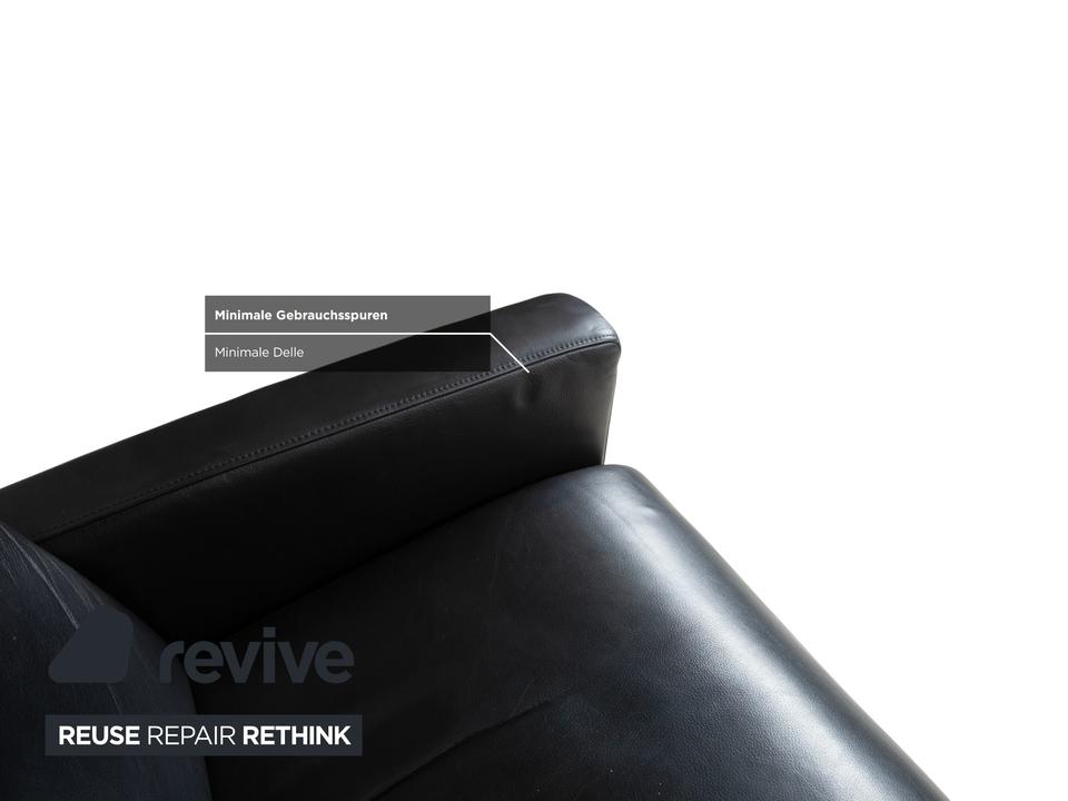 Rolf Benz EGO Leder Sessel Schwarz manuelle Funktion Hochlehner – Bild 12