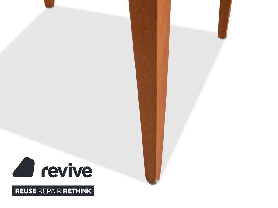 6er Garnitur Poltrona Frau Vittoria Leder Stuhl Creme – Bild 5