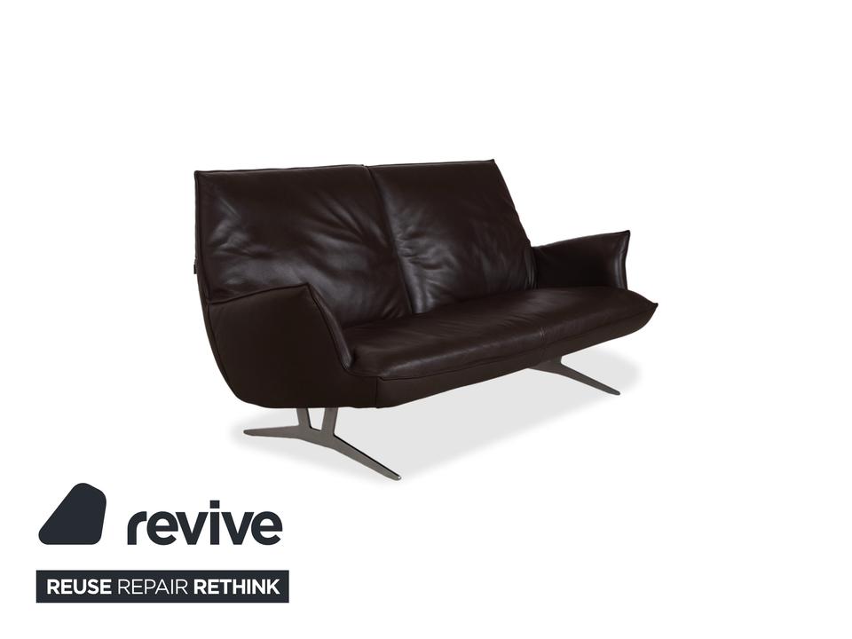 Koinor Fenja Zweisitzer Leder Sofa Braun Couch manuelle Funktion – Bild 3