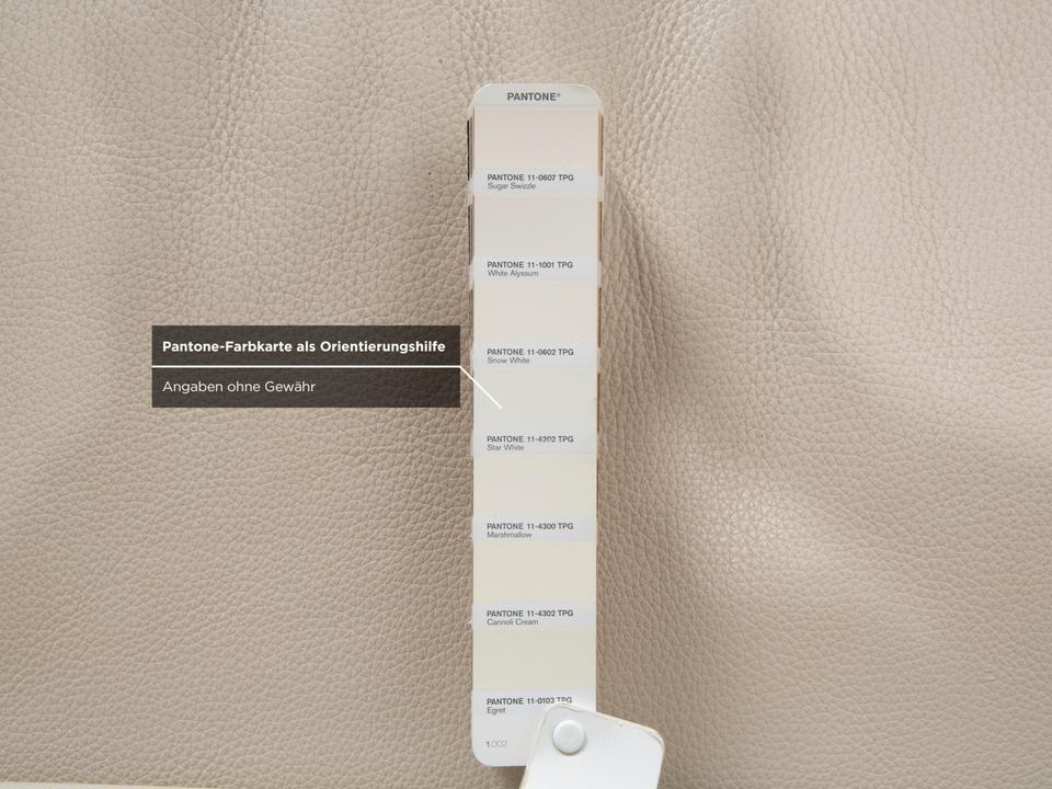 Himolla Leder 2x Dreisitzer Creme Weiß Holz Sofa Couch – Bild 11