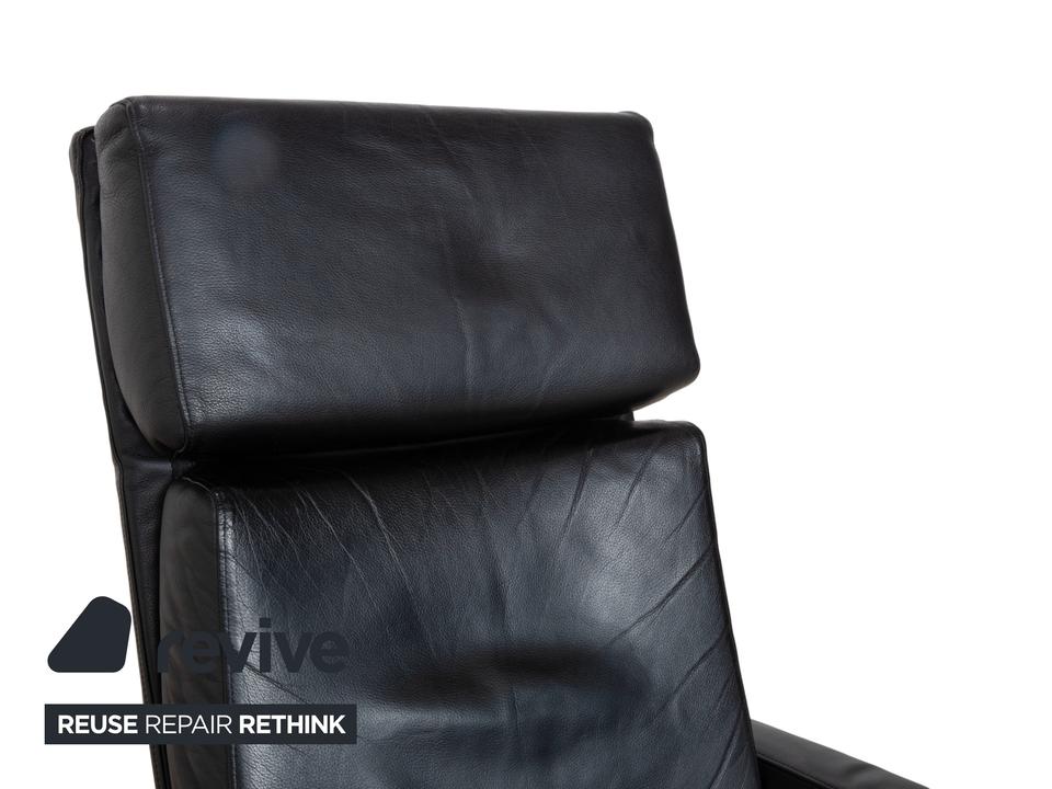 Rolf Benz EGO Leder Sessel Schwarz manuelle Funktion Hochlehner – Bild 7