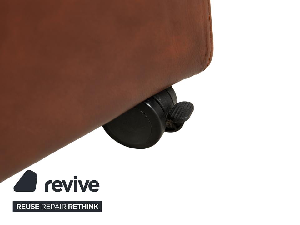 Stressless Arion Leder Holz Hocker Braun Rollen – Bild 8