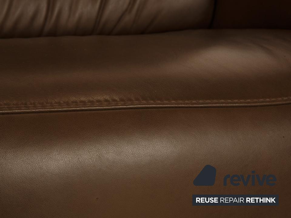 Hukla Leder Zweisitzer Braun – Bild 3