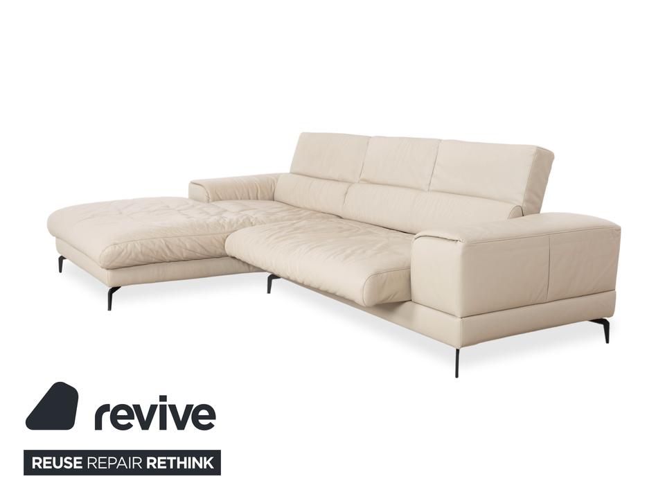 Willi Schillig Piedroo Leder Ecksofa Beige elektrische Funktion – Bild 5
