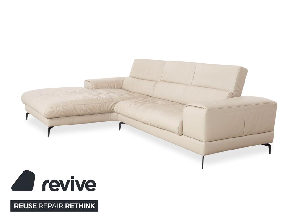 Willi Schillig Piedroo Leder Ecksofa Beige elektrische Funktion – Bild 4