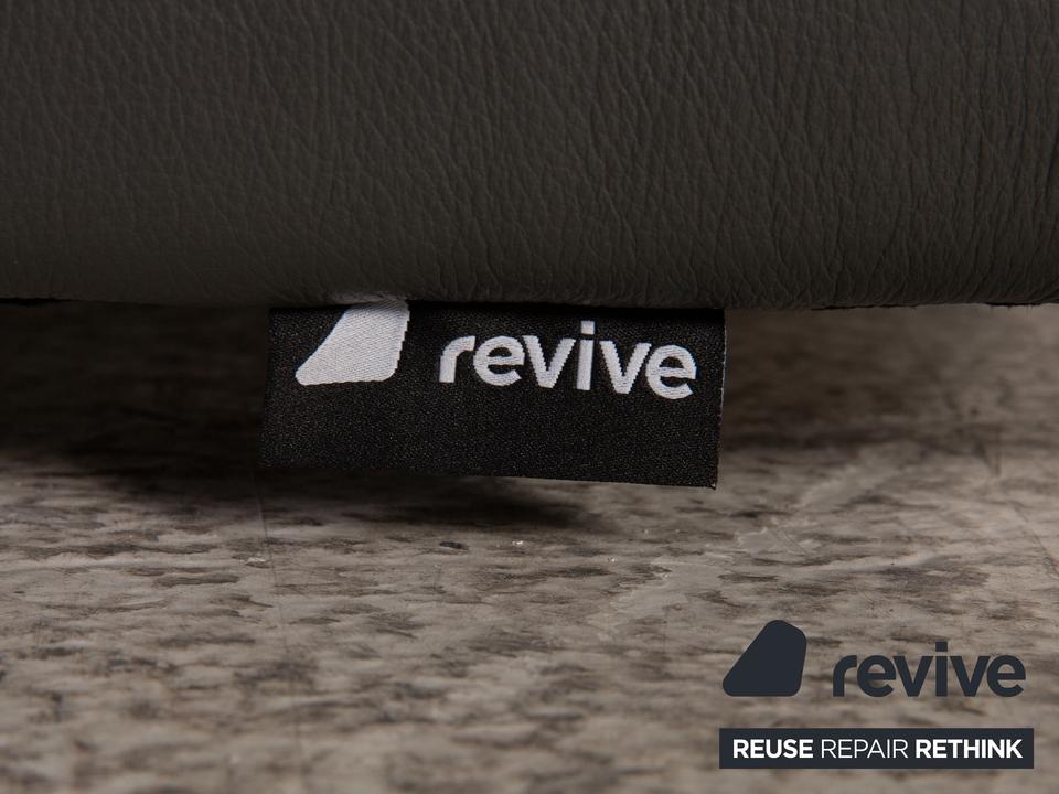 Himolla Cumuly Leder Sofa Grau Dreisitzer Couch – Bild 10