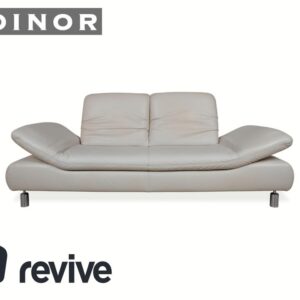 Koinor Rivoli Leder Zweisitzer Creme Weiß Grau Greige manuelle