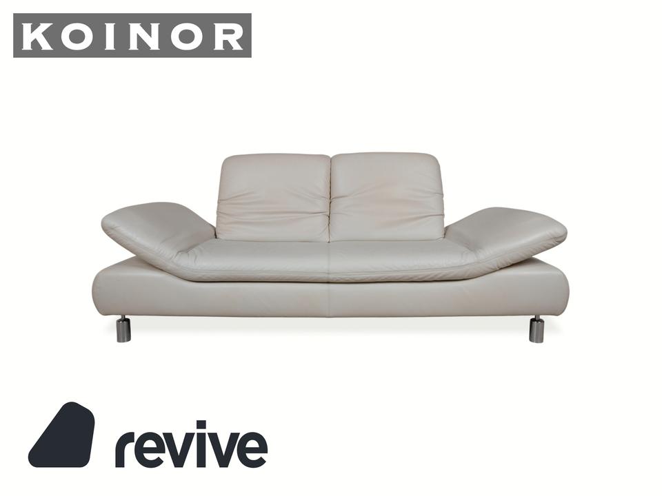 Koinor Rivoli Leder Zweisitzer Creme Weiß Grau Greige manuelle