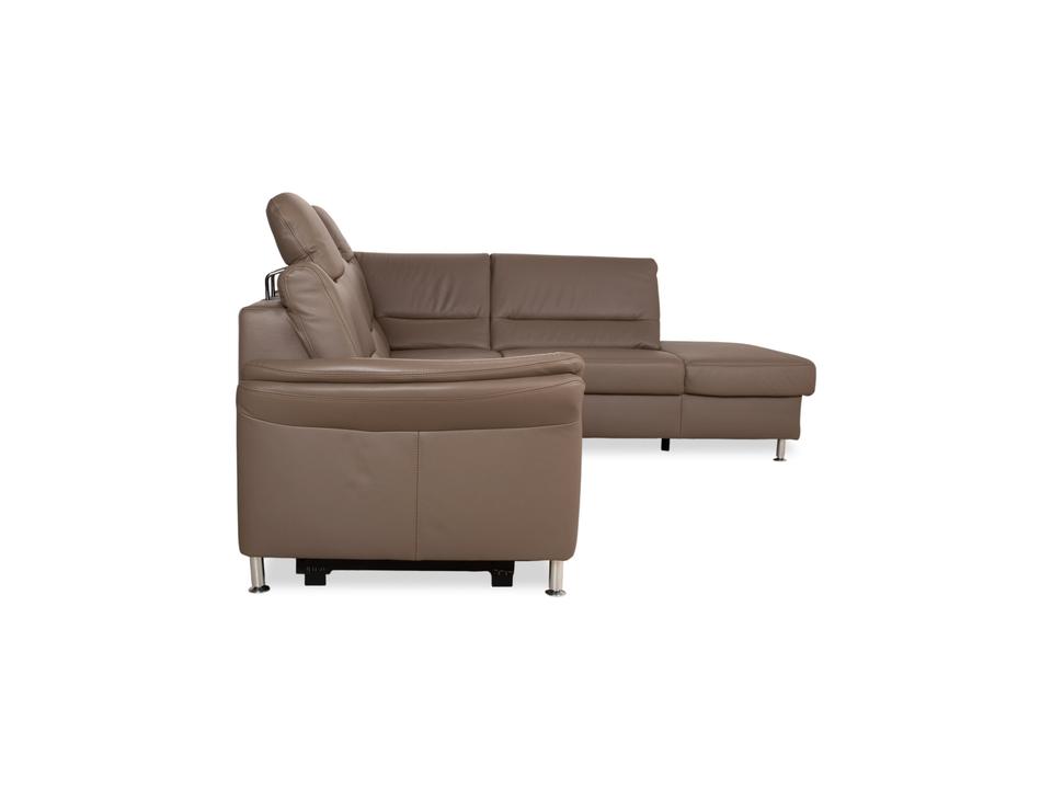 Polinova Leder Ecksofa Grau Braun Grau Taupe Couch elektrische – Bild 16