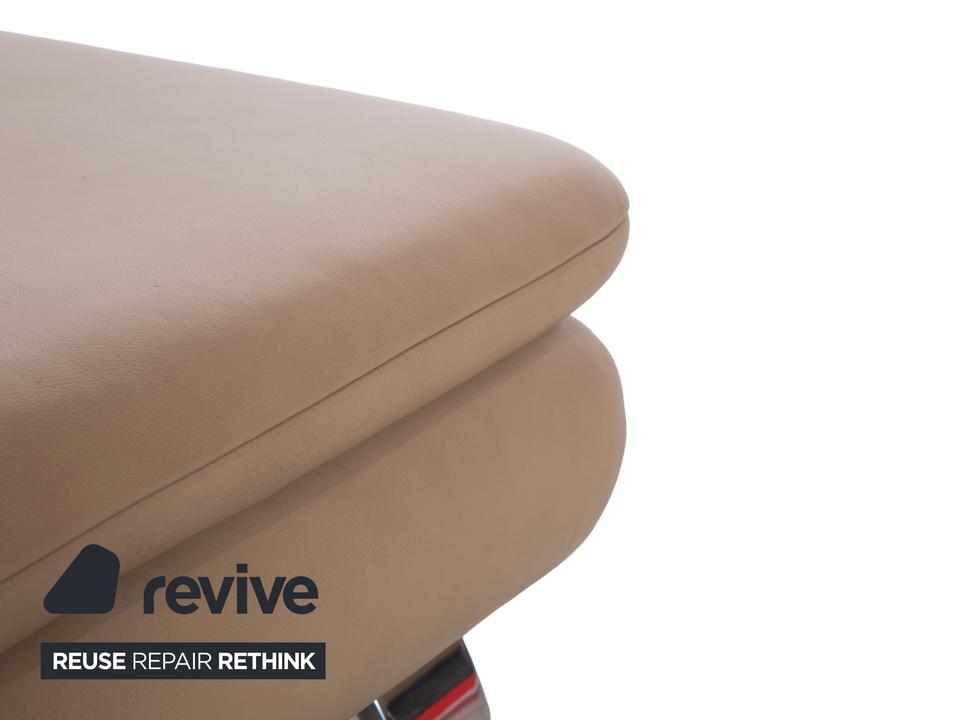 Contur Rodrigo Leder Ecksofa + Hocker Hellbraun Creme Mokka – Bild 13