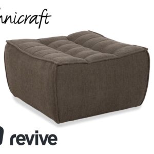 Ethnicraft N701 Stoff Hocker Grau Grün