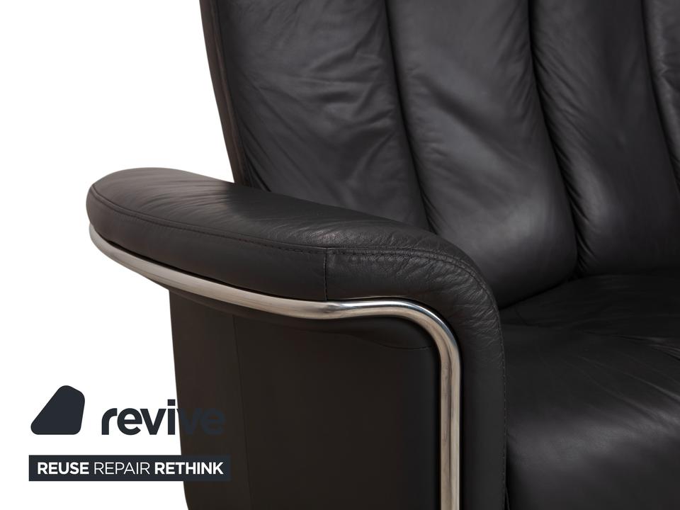 Stressless Soul Leder Dreisitzer Zweisitzer Dunkelgrau Anthrazit – Bild 15