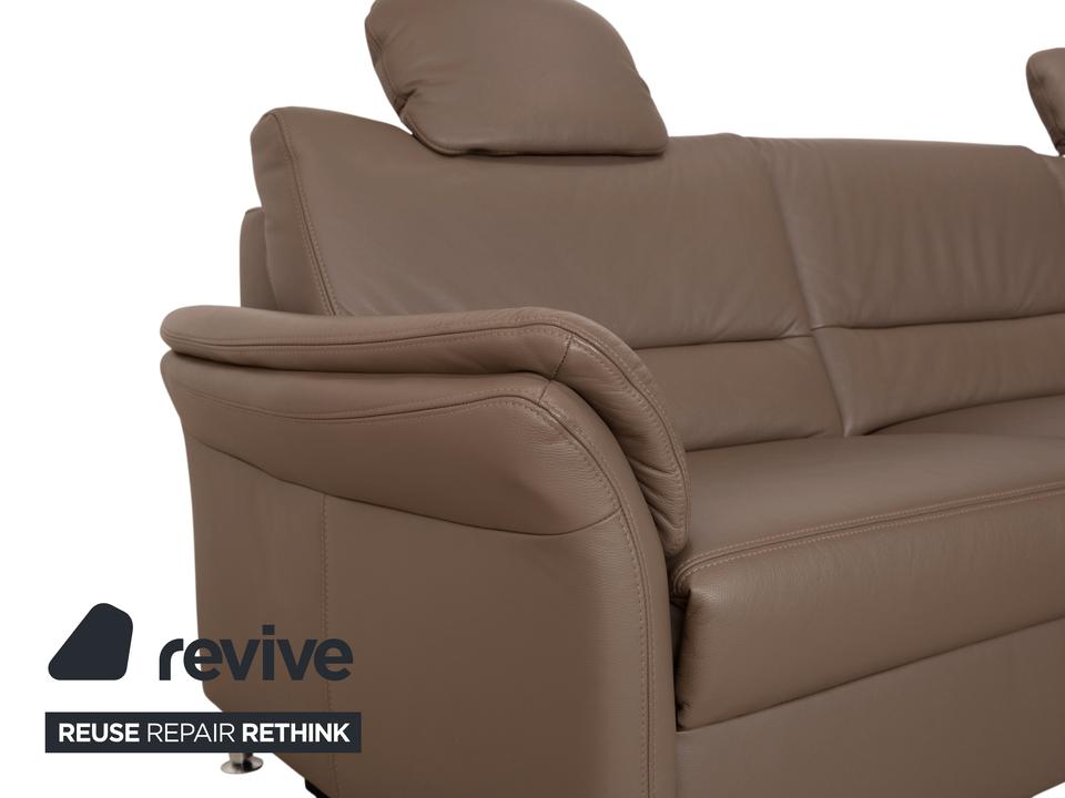 Polinova Leder Ecksofa Grau Braun Grau Taupe Couch elektrische – Bild 11