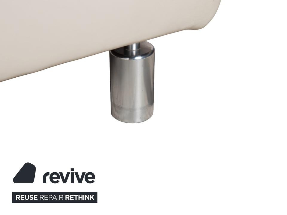 Koinor Rivoli Leder Dreisitzer Creme Weiß manuelle Funktion Sofa – Bild 8