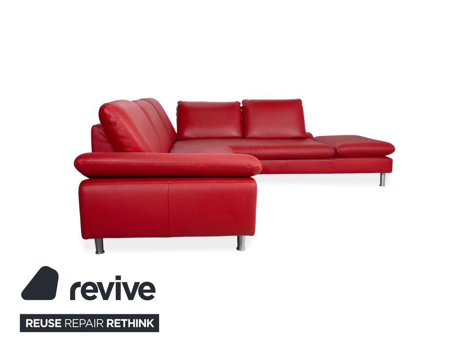 Willi Schillig Loop Leder Ecksofa Rot manuelle Funktion Sofa – Bild 14