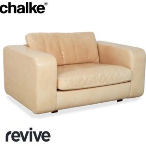 Machalke Valentino Leder Sessel Creme Beige