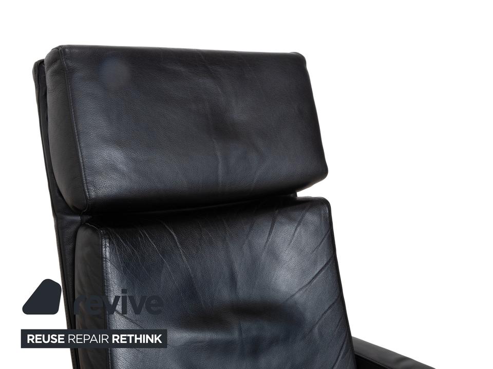 Rolf Benz EGO Leder Sessel Schwarz manuelle Funktion Hochlehner – Bild 6