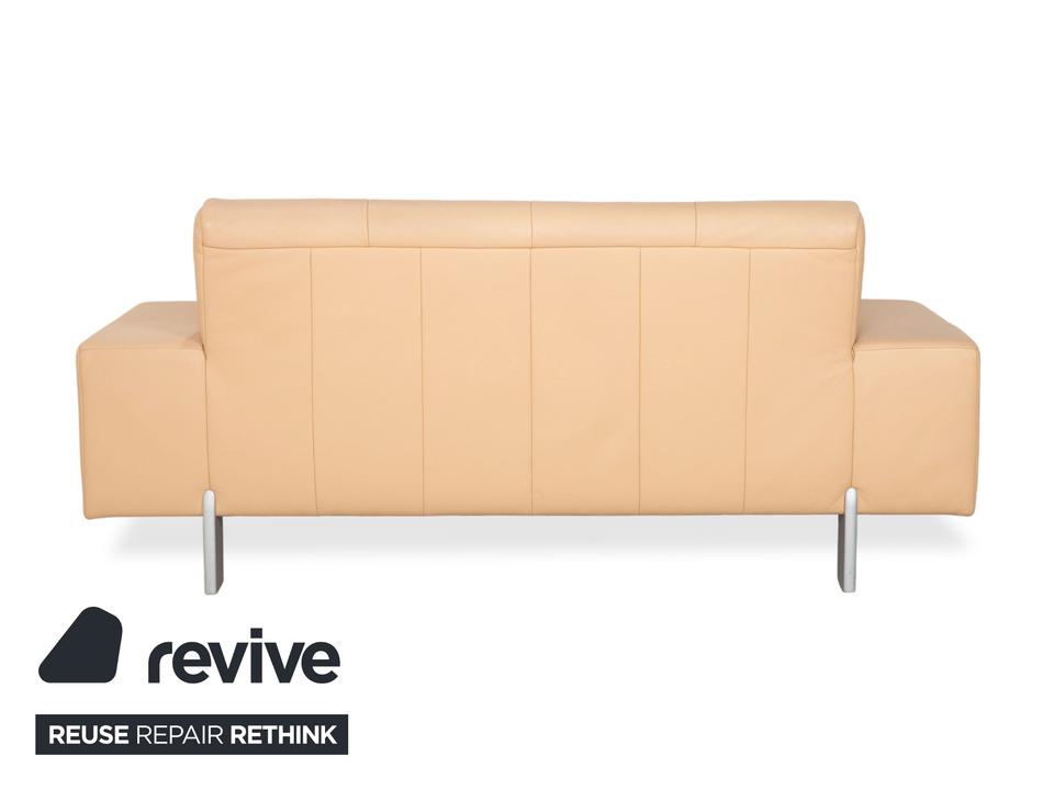 Rolf Benz AK 644 Zweisitzer Leder Sofa Creme Beige Couch – Bild 12