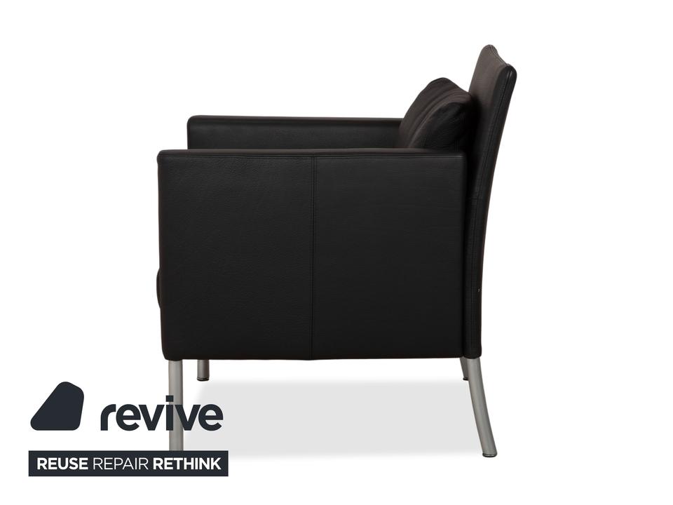 Walter Knoll Jason Leder Sessel Schwarz Nappa Leder Gestell – Bild 12