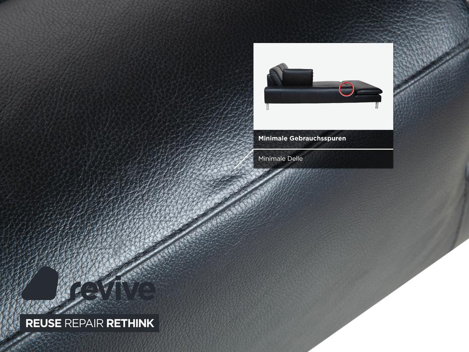 Willi Schillig Loop Leder Ecksofa Schwarz manuelle Funktion Sofa – Bild 13