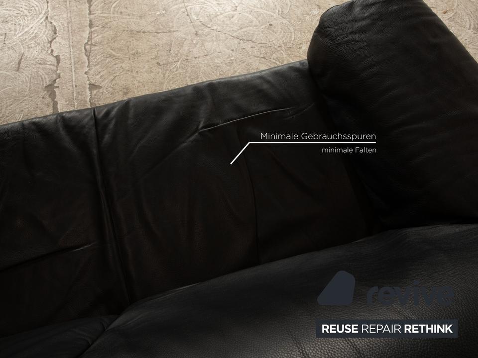 Rolf Benz 4000 Leder Zweisitzer Schwarz Sofa Couch ✨ – Bild 4