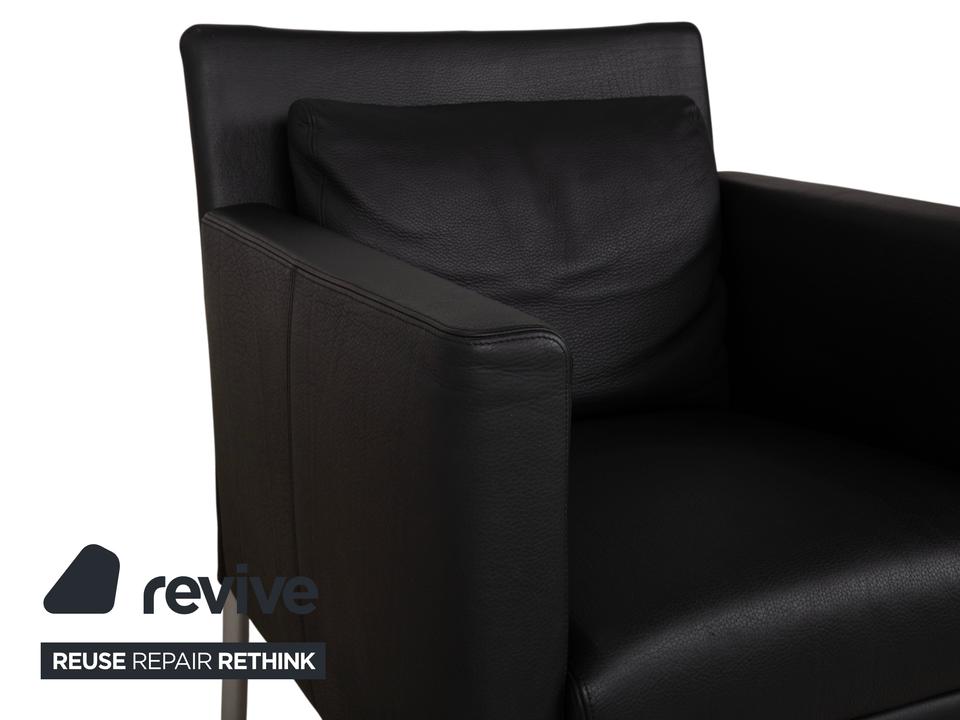 Walter Knoll Jason Leder Sessel Schwarz Nappa Leder Gestell – Bild 5