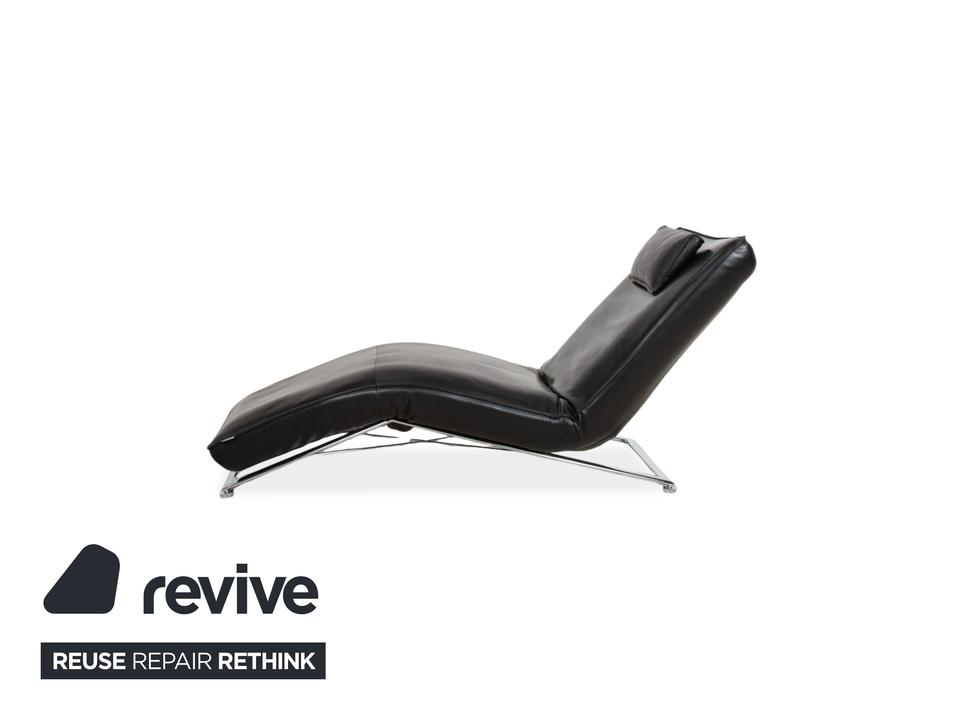 Koinor Jonas Liege Leder Schwarz mit Jeremiah Gestell Chrom – Bild 13