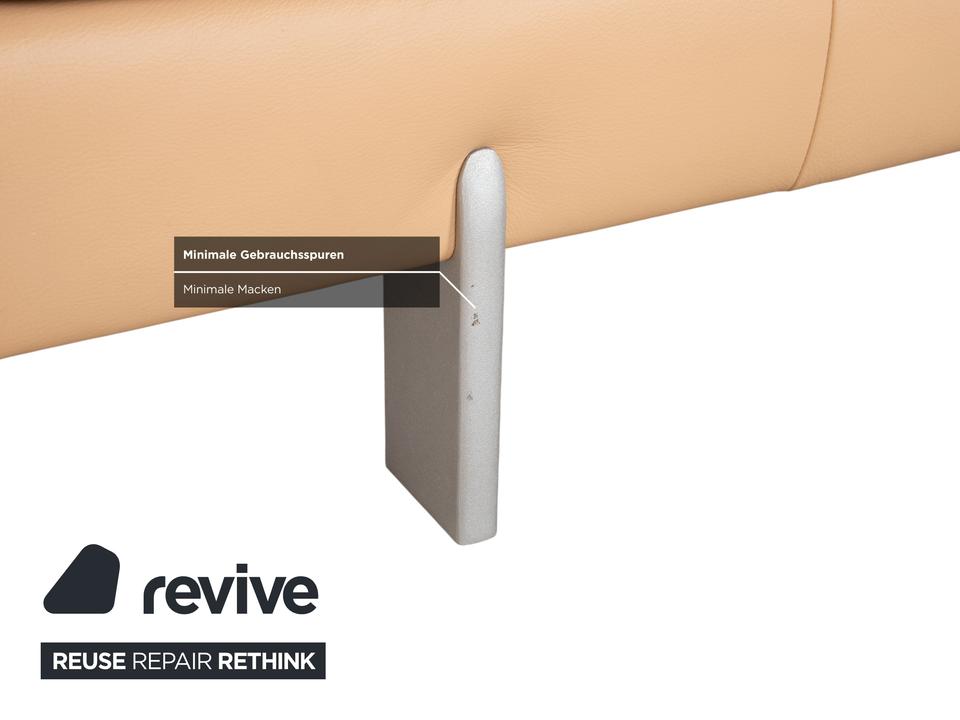 Rolf Benz AK 644 Zweisitzer Leder Sofa Creme Beige Couch – Bild 7